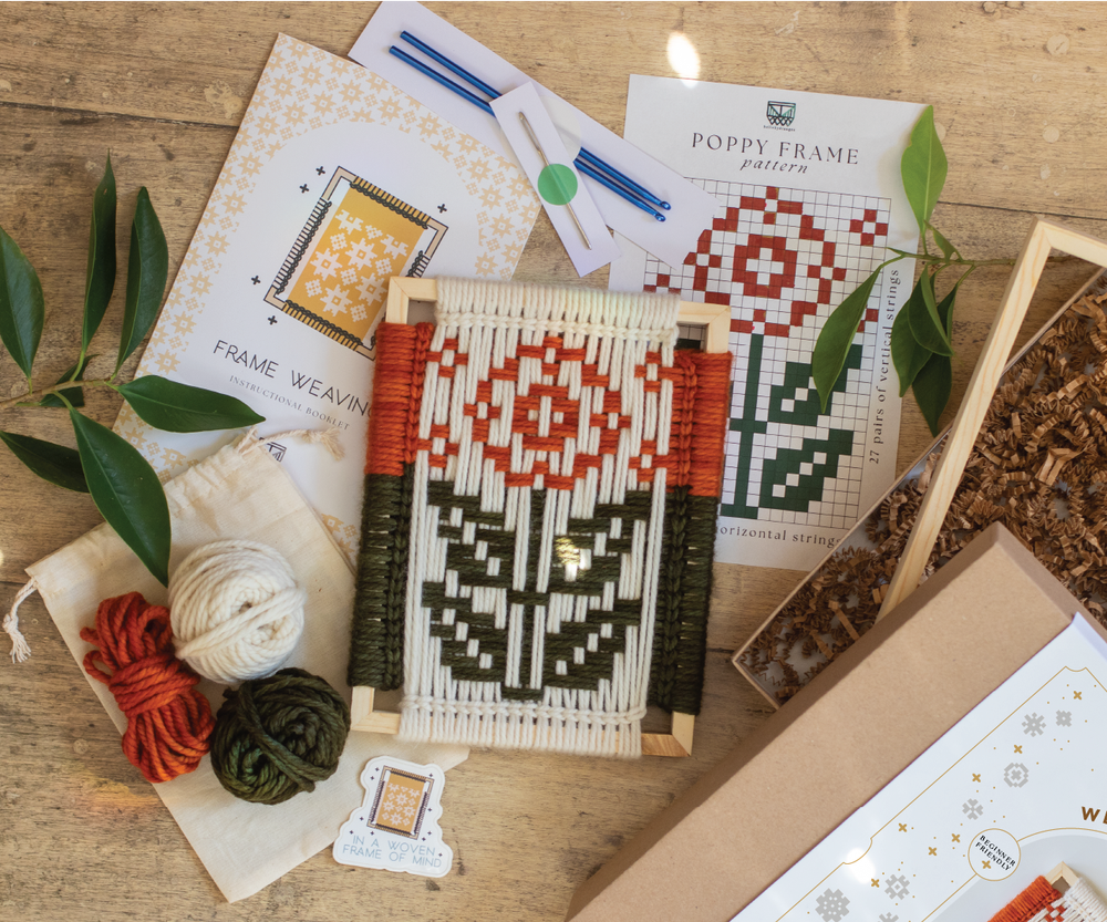 Poppy: Weave by Number. Frame Weaving Kit. Supplies + Instructions. — Hello  Hydrangea